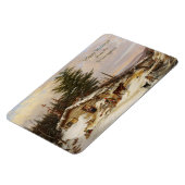 Winter Log House Art benutzerdefinierten Textmagne Magnet (Linke Seite)