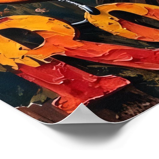 Winter: Löwens elektrische Echo Poster (Ecke)