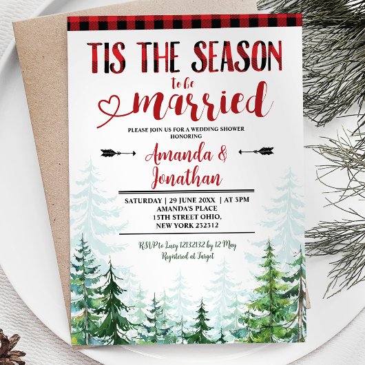 Winter Lumberjack Das ist die Jahreszeit Verheirat Einladung