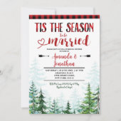 Winter Lumberjack Das ist die Jahreszeit Verheirat Einladung (Vorderseite)