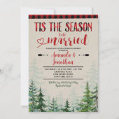 Winter Lumberjack Das ist die Jahreszeit Verheirat Einladung (Vorderseite)