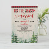 Winter Lumberjack Das ist die Jahreszeit Verheirat Einladung (Stehend Vorderseite)