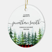 Winter Lumberjack Pine Tree in Love Memory Keramik Ornament (Links)