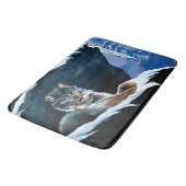 Winter Lynx Mountain Badematte (Schrägansicht)