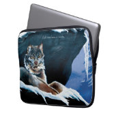 Winter Lynx Mountain Laptopschutzhülle (Vorderseite Links)