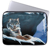 Winter Lynx Mountain Laptopschutzhülle (Vorderseite)