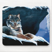 Winter Lynx Mountain Mousepad (Vorne)