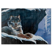 Winter Lynx Mountain Schneidebrett (Vorderseite)