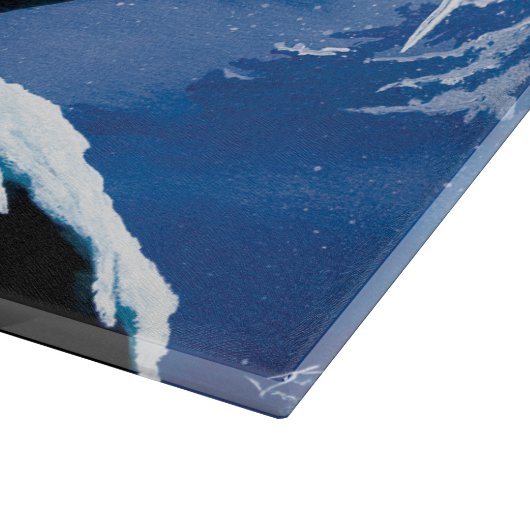 Winter Lynx Mountain Schneidebrett (Ecke)