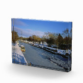 Winter Macclesfield Canal Cheshire England Fotoblock (Rechts)