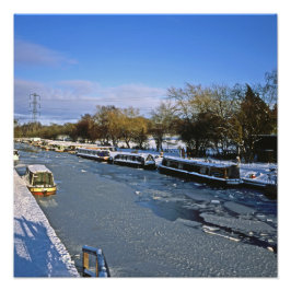 Winter Macclesfield Canal Cheshire England Fotodruck