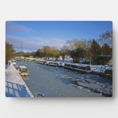 Winter Macclesfield Canal Cheshire England Fotoplatte (Vorderseite)
