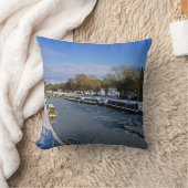 Winter Macclesfield Canal Cheshire England Kissen (Decke)