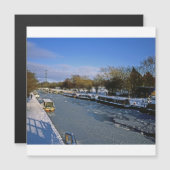 Winter Macclesfield Canal Cheshire England Magnetkarte (Vorne/Hinten)
