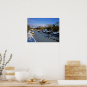 Winter Macclesfield Canal Cheshire England Poster (Küche)