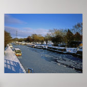 Winter Macclesfield Canal Cheshire England Poster (Vorne)