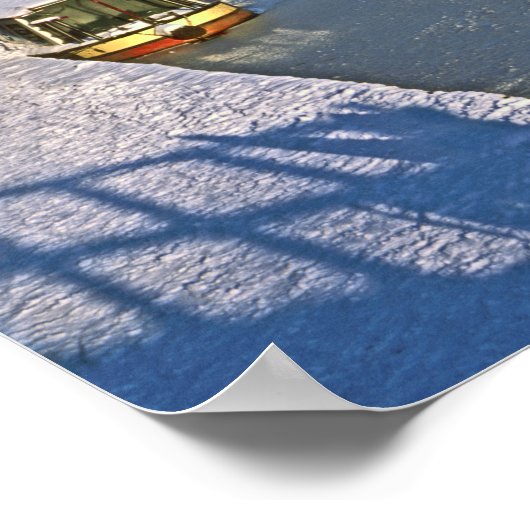 Winter Macclesfield Canal Cheshire England Poster (Ecke)