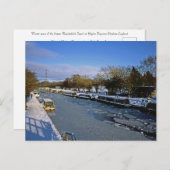 Winter Macclesfield Canal Cheshire England Postkarte (Vorne/Hinten)