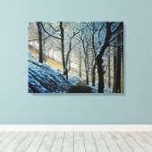 Winter Macclesfield Forest Card Akrylprint Leinwanddruck (Insitu (Holzboden))