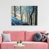 Winter Macclesfield Forest Card Akrylprint Leinwanddruck (Insitu (Wohnzimmer))