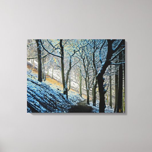 Winter Macclesfield Forest Card Akrylprint Leinwanddruck (Vorderseite)
