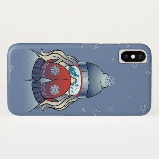 Winter Mädchen Case-Mate iPhone Hülle (Rückseite (Horizontal))