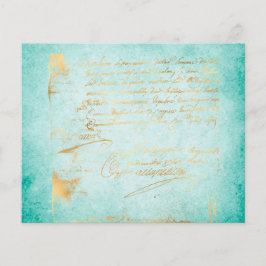 Winter Magic Aqua Watercolor Scrapbook Paper