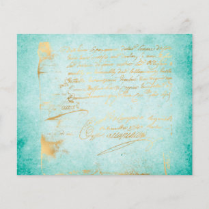 Winter Magic Aqua Watercolor Scrapbook Paper