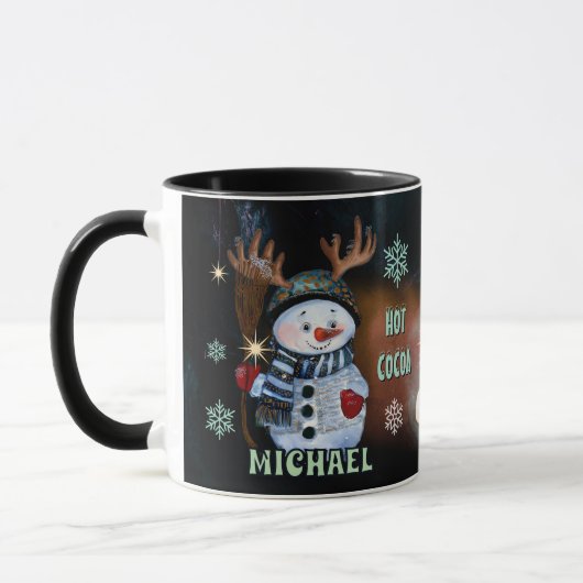 Winter Magic Bezaubernde Snowman Hot Cocoa Tasse (Links)