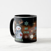 Winter Magic Bezaubernde Snowman Hot Cocoa Tasse (Vorderseite Links)