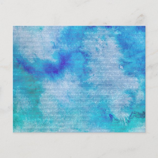 Winter Magic Blue Watercolor Scrapbook Paper (Vorderseite)