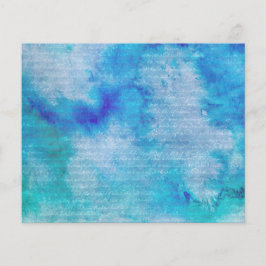 Winter Magic Blue Watercolor Scrapbook Paper