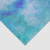 Winter Magic Blue Watercolor Tissue Paper Elegant Seidenpapier (Ausschnitt)