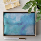 Winter Magic Blue Watercolor Tissue Paper Elegant Seidenpapier (Geschenk)
