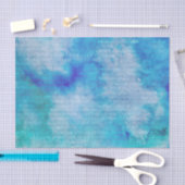 Winter Magic Blue Watercolor Tissue Paper Elegant Seidenpapier (Handwerk)