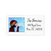 "Winter Magic Diva" Adressaufkleber (Vorne)