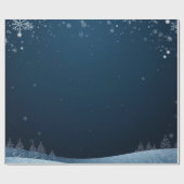 Winter Magic – Enchanted Snowy Night Design Geschenkpapier (Flach)