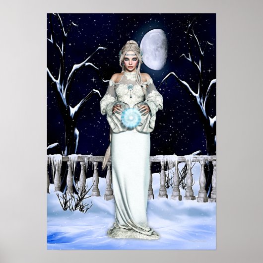 Winter Magic Fantasy Digital Artwork Poster (Vorne)