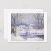 Winter Magic Landschaftsmalerei Postkarte (Vorne/Hinten)