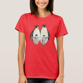 Winter Magic Penguin Familie T-Shirt