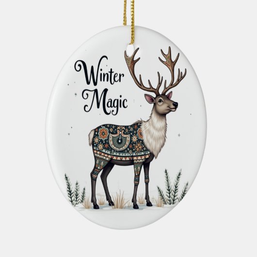 Winter Magic Reindeer Ornament (Rechts)