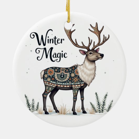 Winter Magic Reindeer Ornament (Hinten)