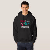 Winter Magic Retro Weihnachtsdesign Hoodie (Vorne ganz)