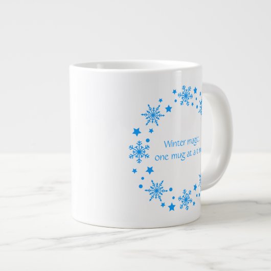 Winter Magic Snowflake Wreath Tasse (Vorderseite Rechts)