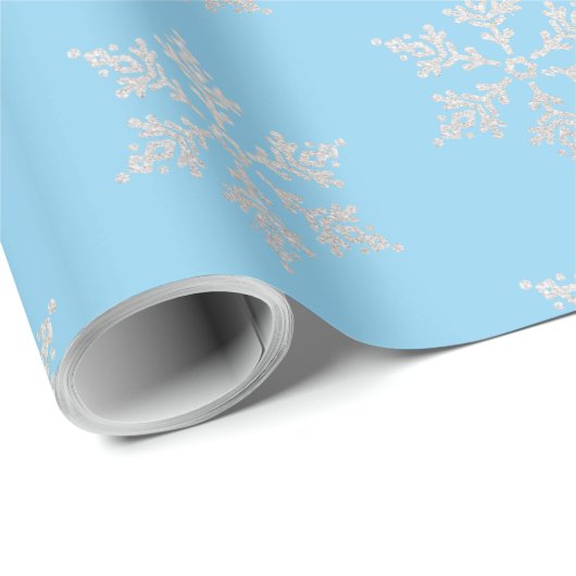 Winter Magic Snowflakes Geschenkpapier (Rolleneckpunkt)