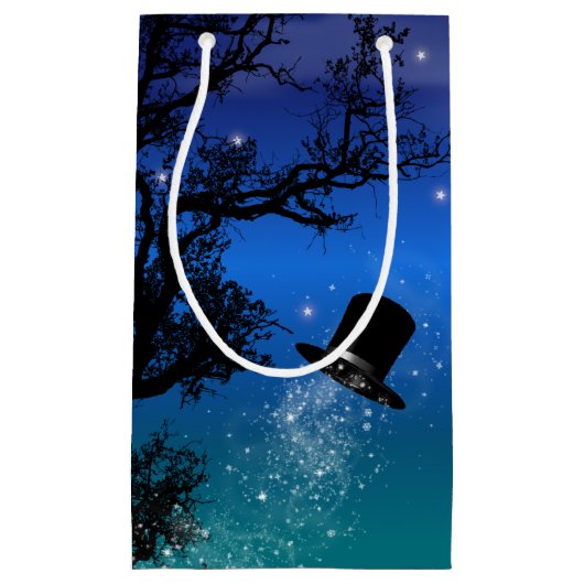 Winter Magic Top Hat & Tree Kleine Geschenktüte (Vorderseite)