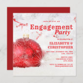 Winter Magic Weihnachts-Engagement Party Einladung (Vorne/Hinten)