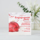 Winter Magic Weihnachts-Engagement Party Einladung (Stehend Vorderseite)