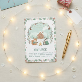 Winter Magic Woodland Animals Holiday Card Feiertagskarte