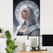 Winter Magie - AI Fantasy Digital Art Print Poster (Heimbüro)